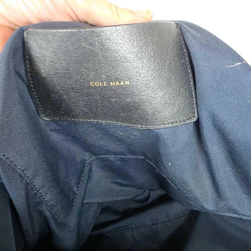 Cole Haan Black cream skylar Woven Leather hobo bag Hobo diamond‎ Tassel